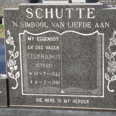 SCHUTTE Stephanus 1922-1991