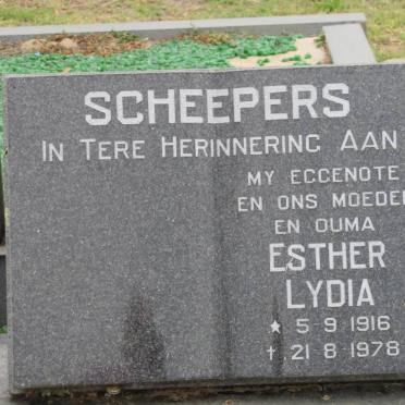 SCHEEPERS Esther Lydia 1916-1978