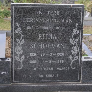 SCHOEMAN Ritha 1926-1988