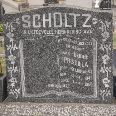 SCHOLTZ Priscilla nee KLEINHANS 1942-1968