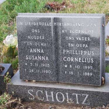 SCHOLTZ Phillippus Cornelius 1899-1989 &amp; Anna Susanna 1905-1990