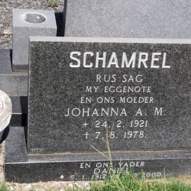 SCHAMREL Daniel 1912-2000 &amp; Johanna A.M. 1921-1978