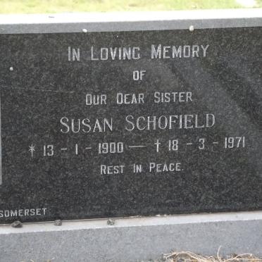 SCHOFIELD Susan 1900-1971