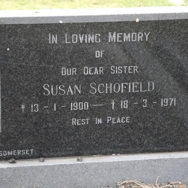 SCHOFIELD Susan 1900-1971