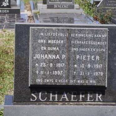 SCHAEFFER Johanna P. 1917-1997 &amp; Pieter 1917-1979