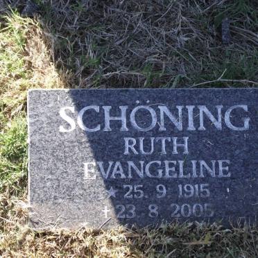 SCHONING Ruth Evangeline 1915-2005
