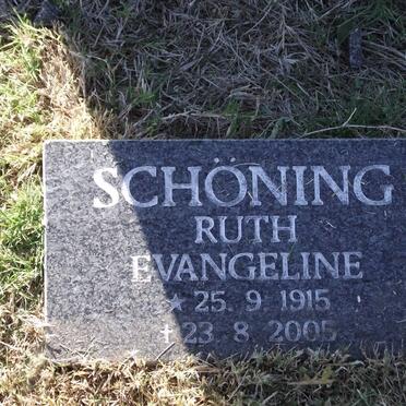 SCHONING Ruth Evangeline 1915-2005