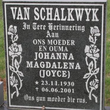 SCHALKWYK Johanna Magdalena, van 1930-2001