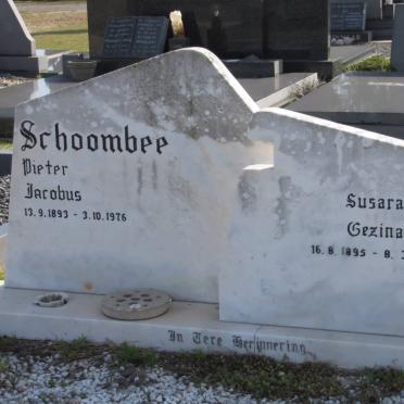 SCHOOMBEE Pieter Jacobus 1893-1976 &amp; Susara Gezina 1895-1980