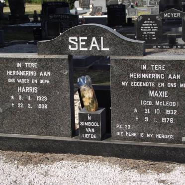 SEAL Harris 1923-1996 &amp; Maxie McLEOD 1932-1976