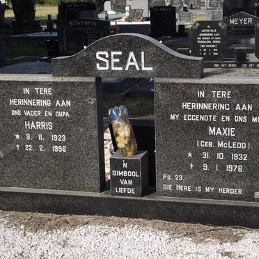 SEAL Harris 1923-1996 &amp; Maxie McLEOD 1932-1976
