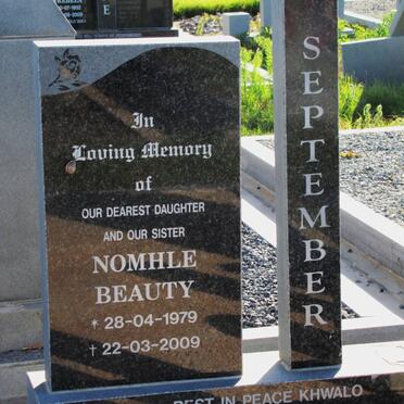 SEPTEMBER Nomhle Beauty 1979-2009