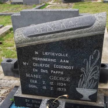 SENEKAL Manie George 1934-1973