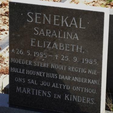 SENEKAL Saralina Elizabeth 1955-1985