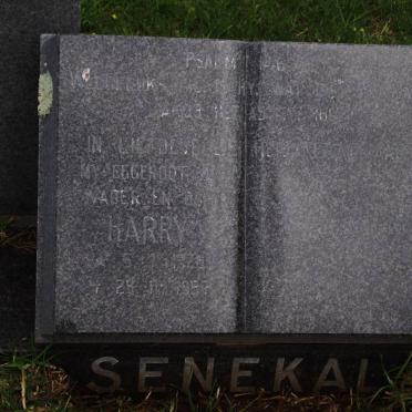 SENEKAL Theodorus Hermanus 1928-1997