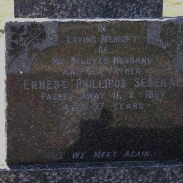 SENEKAL Ernest Phillipus -1967