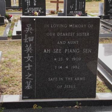 SEN Ah See Piang 1909-1982
