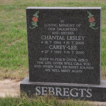 SEBREGTS Chantal Lesley 1984-2000 :: SEBREGTS Carey-Lee 1992-2000