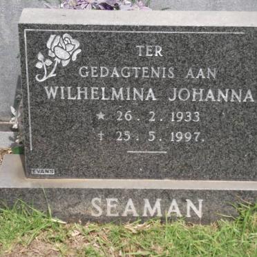 SEAMAN Wilhelmina Johanna 1933-1997