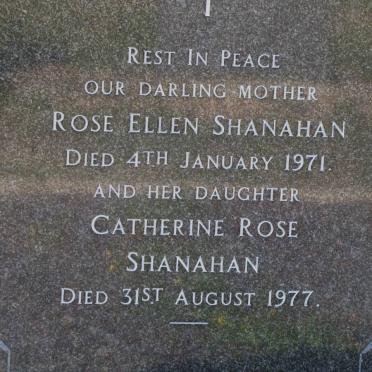 SHANAHAN Rose Ellen -1971 :: SHANAHAN Catherine Rose -1977