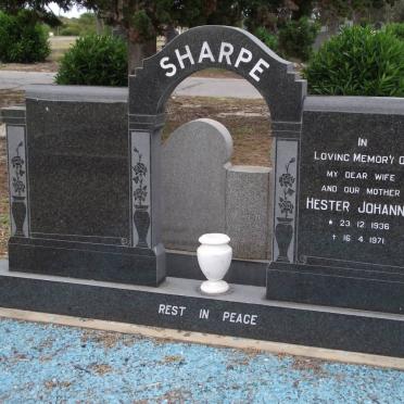 SHARPE Hester Johanna 1936-1971