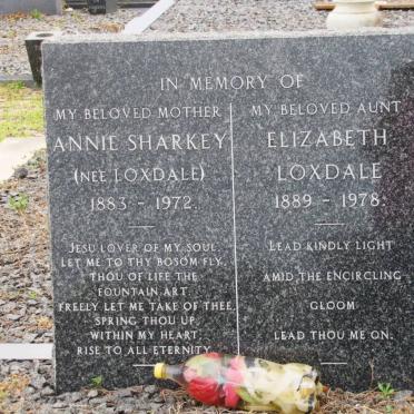 SHARKEY Annie nee LOXDALE 1883-1972 :: LOXDALE Elizabeth 1889-1978