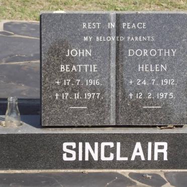 SINCLAIR John Beattie 1916-1977 &amp; Dorothy Helen 1912-1975