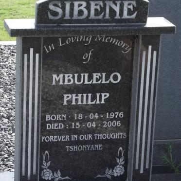 SIBENE Mbulelo Philip 1976-2006