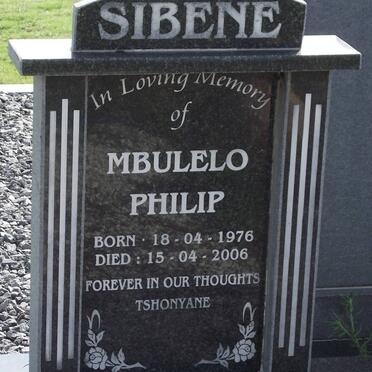 SIBENE Mbulelo Philip 1976-2006