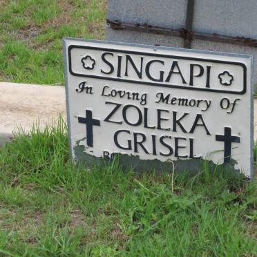 SINGAPI Zoleka Grisel 1959-2004