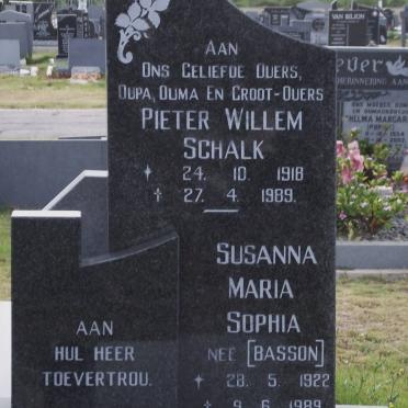 SLABBERT Pieter Willem Schalk 1918-1989 &amp; Susanna Maria Sophia BASSON 1922-1989