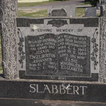 SLABBERT Jesaia Engelbertus Johannes 1907-1965 &amp; Elsie Magdalena Elizabeth 1902-1988