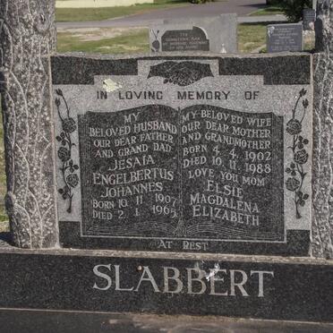 SLABBERT Jesaia Engelbertus Johannes 1907-1965 &amp; Elsie Magdalena Elizabeth 1902-1988