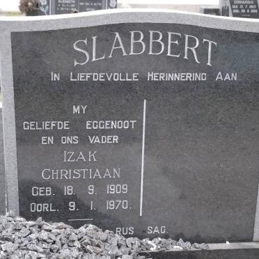 SLABBERT Izak Christiaan 1909-1970