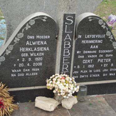 SLABBERT Gert Pieter 1912-1970 &amp; Alwiena Herklasiena WILKEN 1920-2008