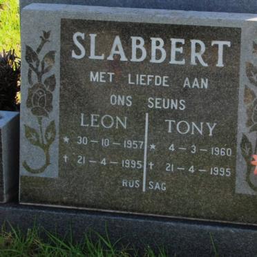 SLABBERT Leon 1957-1995 :: SLABBERT Martin Anthony 1960-1995