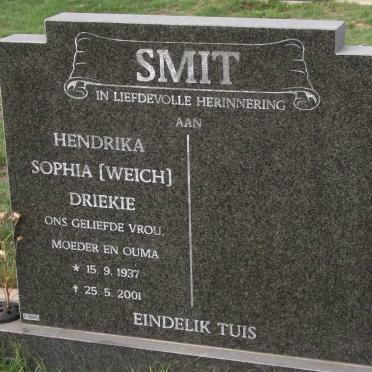 SMIT Hendrika Sophia nee WEICH 1937-2001