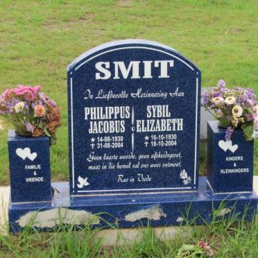 SMIT Philippus Jacobus 1930-2004 &amp; Sybil Elizabeth 1930-2004
