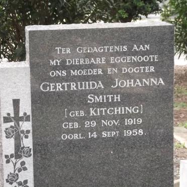 SMITH Gertruida Johanna nee KITCHING 1919-1959