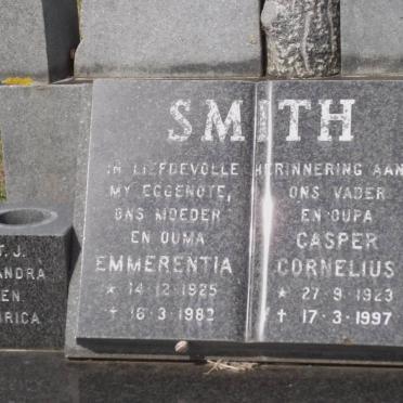 SMITH Casper Cornelius 1923-1997 &amp; Emmerentia 1925-1982