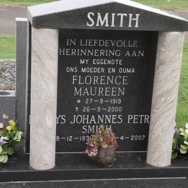 SMITH Florence Maureen 1919-2000 :: SMITH Matthys Johannes Petrus 193?-2007