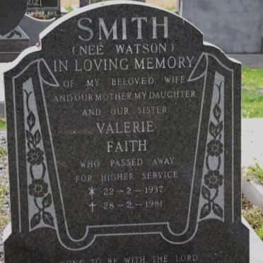 SMITH Valerie Faith 1937-1981