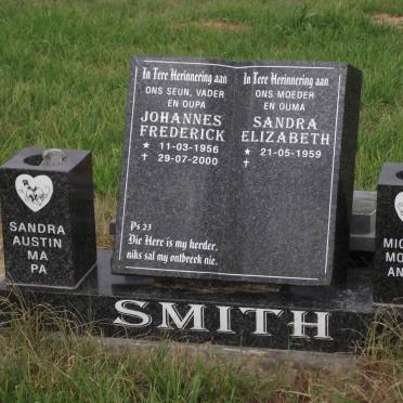SMITH Johannes Frederick 1956-2000 &amp; Sandra Elizabeth 1959-