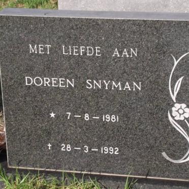 SNYMAN Doreen 1981-1992