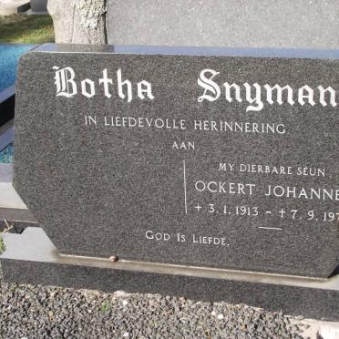 SNYMAN Ockert Johannes 1913-1976
