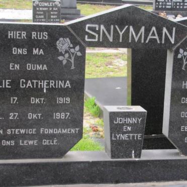 SNYMAN Hendrik Jacobus 1909-1974 &amp; Ellie Catherina 1919-1987