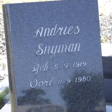 SNYMAN Andries 1919-1980