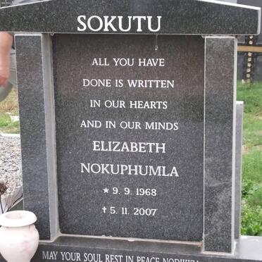 SOKUTU Elizabeth Nokuphumla 1968-2007