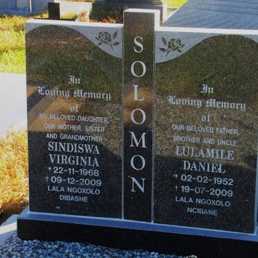 SOLOMON Sindiswa Virginia 1968-2009 :: SOLOMON Lulamile Daniel 1952-2009
