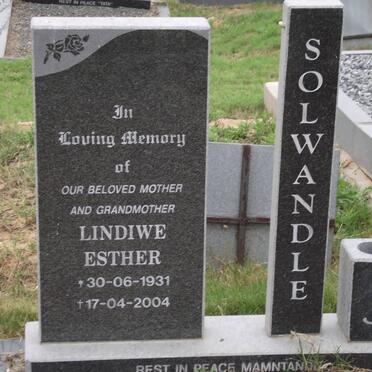 SOLWANDLE Lindiwe Esther 1931-2004
